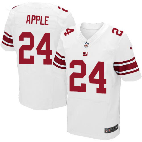 Men's Elite Eli Apple Nike Jersey White Road - #24 NFL New York Giants